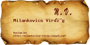 Milankovics Virág névjegykártya